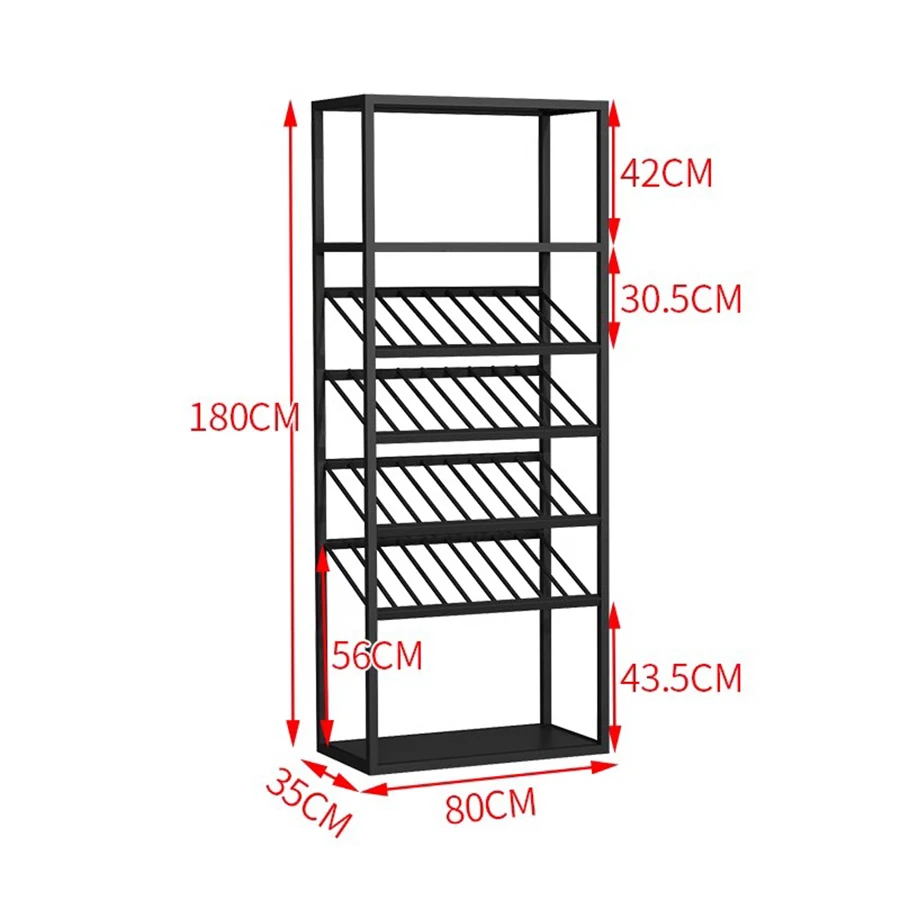 Boutique Commercial Bar Cabinet Black European Nordic Luxury Vintage Vertical Ideas Wine Rack Modern Kast Display Furniture