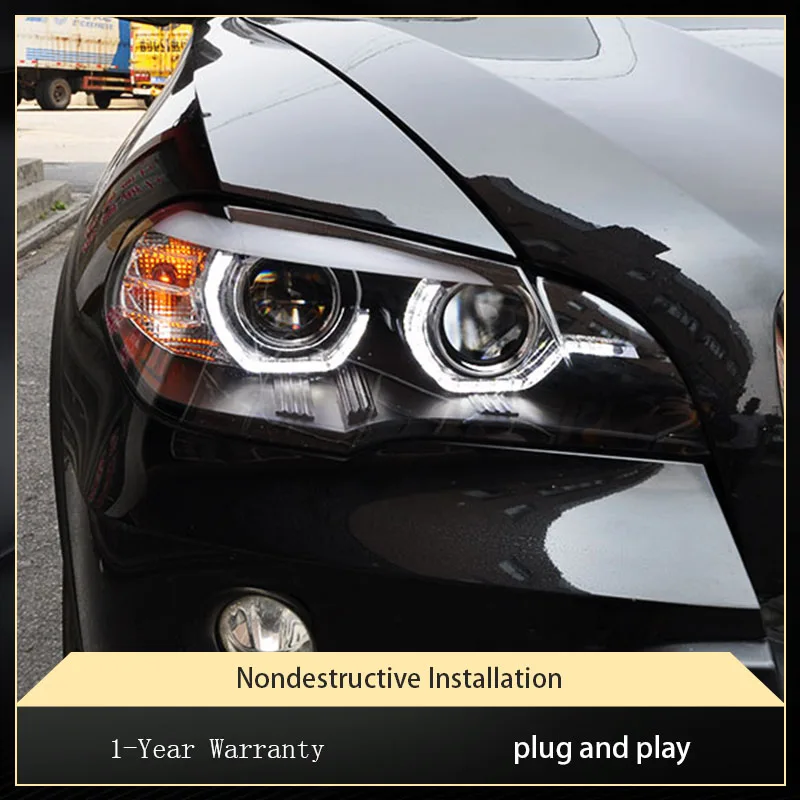 Headlight For BMW X5 E70 2007-2013 Upgrade Auto Car Lights DRL Projector Lens Signal Front Head Lamp Tool Accessories