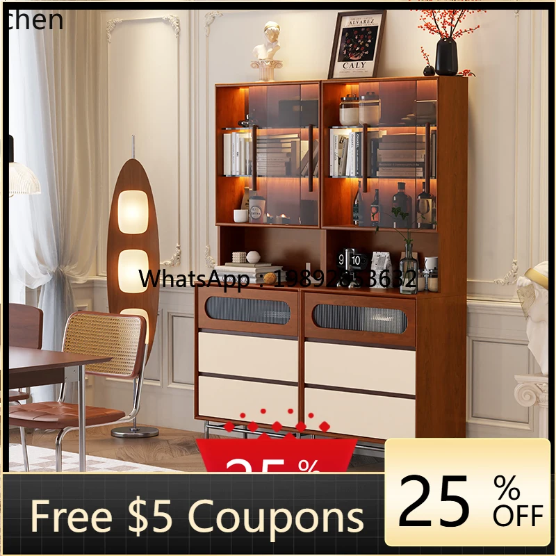 

solid wood retro drawer storage living room locker bedroom