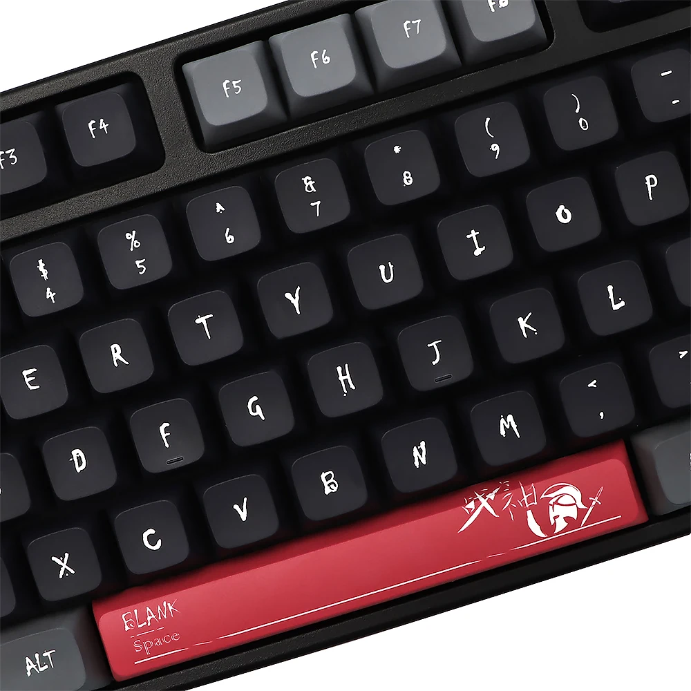 GMK-KEY God of War Keycap PBT XDA Dye Sublimation Keycaps For RK61/gk61/GK64/68/84/980/GMMK PRO Keyboard Cap 7u Split Spacebar
