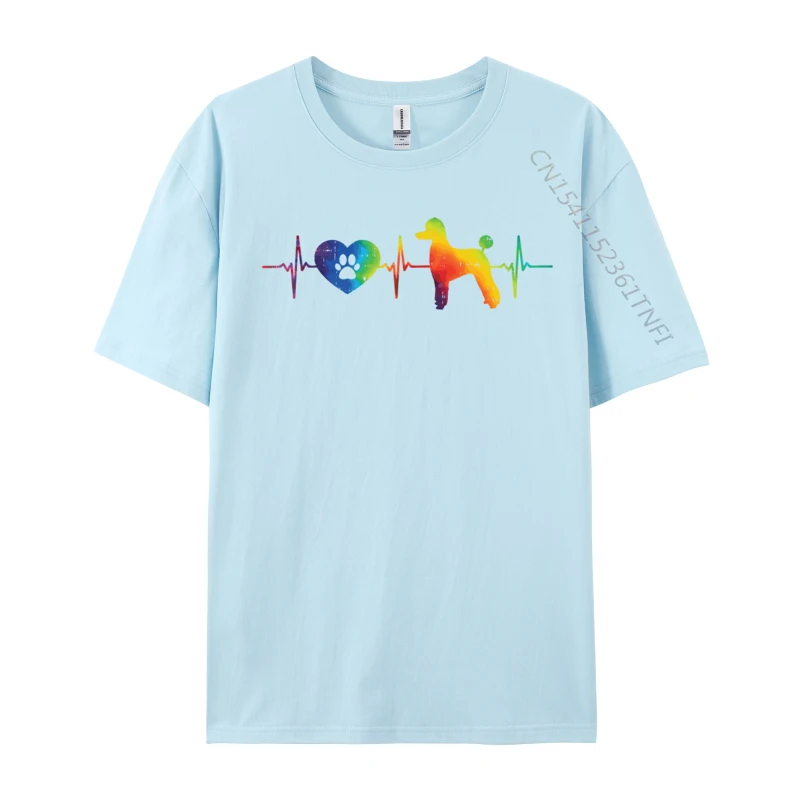 Hartslag Poot Poedel Tie Dye Hippie Hond Minnaar Eigenaar Hartslag Nieuwe 2024 Nieuwe Heren T-shirts Tees Party T-shirt Drop Shipping