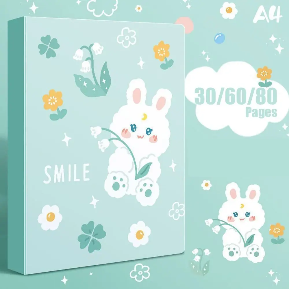 Reusable Plastic Archives Bag A4 30/60/80 Pages File Folder Large Capacity Transparent Bag File Storage Bag