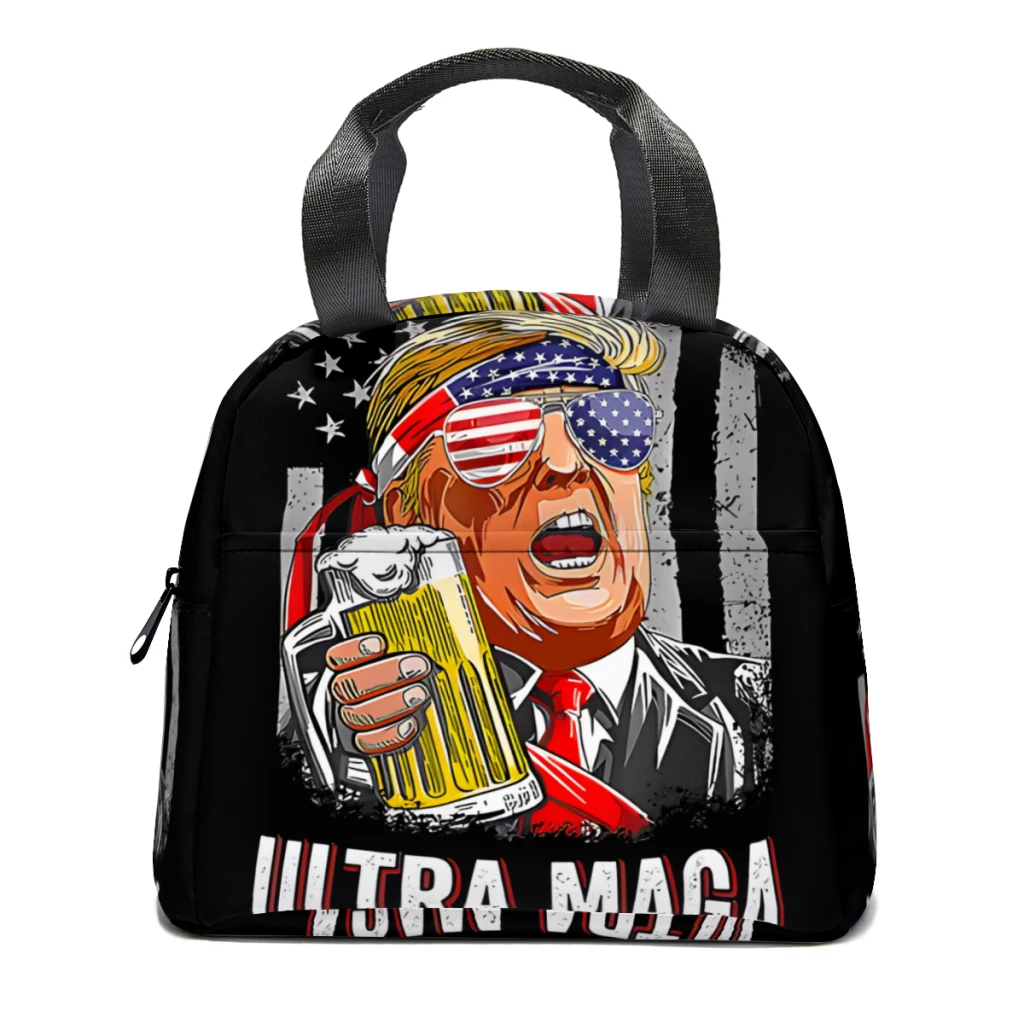 Anti Joe Biden Ultra Maga 49 Lunch Bag for School Waterproof Picnic Thermal Cooler Insulated Lunch Box Women Kids Tote Bags