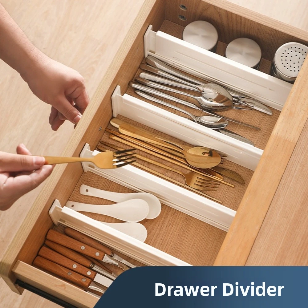 New Retractable Drawer Storage Partition White Space Saving Sorting Baffle HIPS Multi-functional Drawer Baffle for Underwear