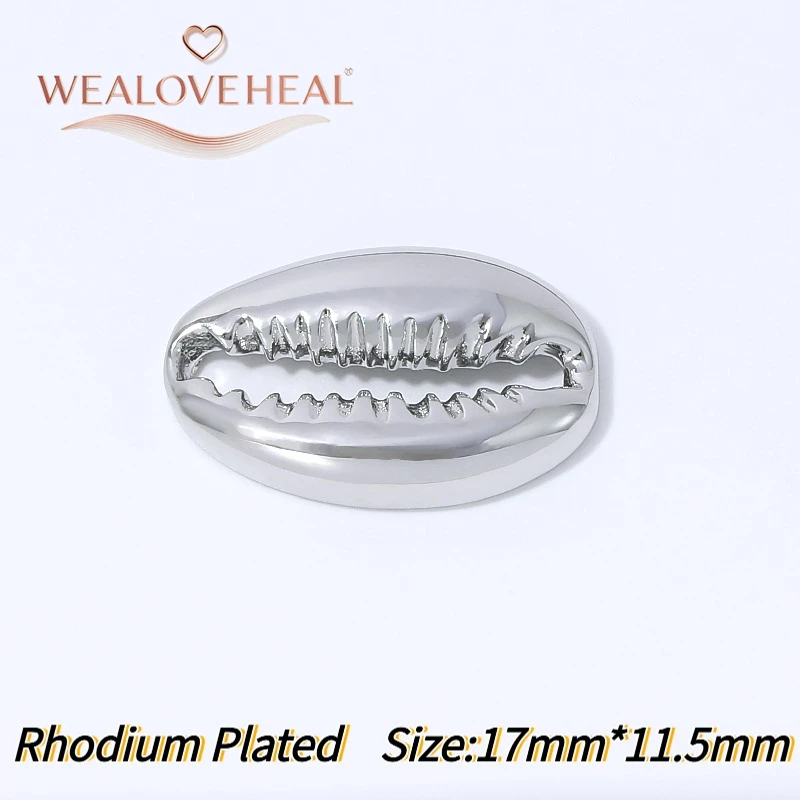 Glatte 18K vergoldete Messing-Kaurimuschel-Abstandsperlen, hochwertige Strand-Charms für DIY-Armbänder, Halsketten und Schmuckherstellung – Detail 23