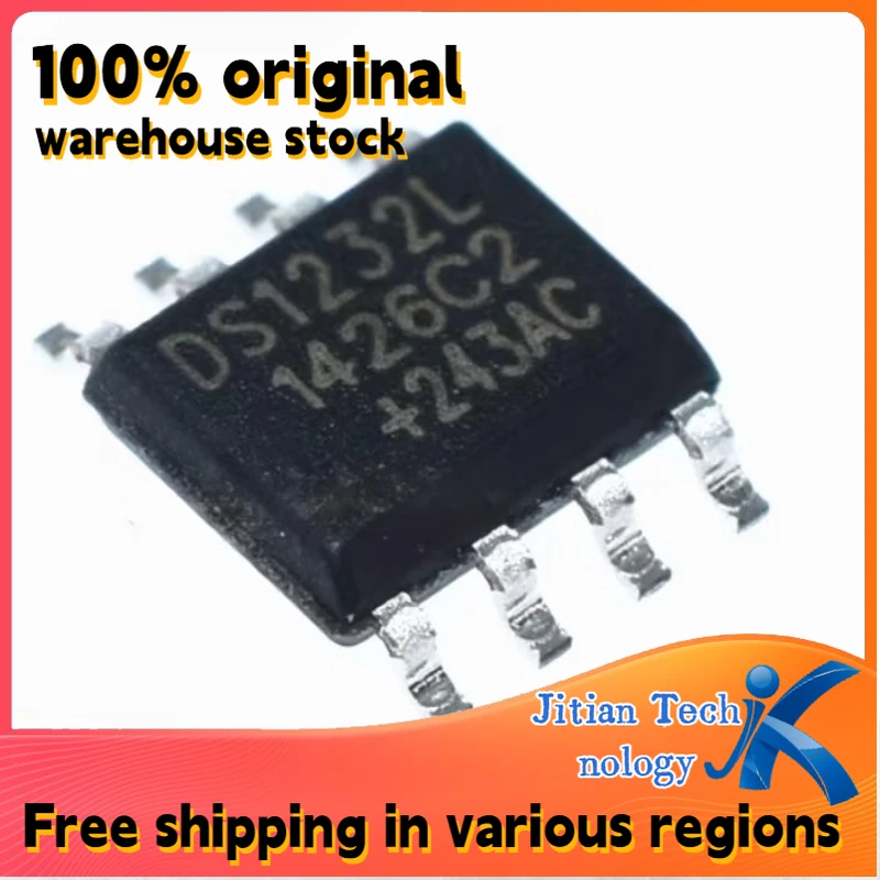 10PCS 100% New DS1232LPS-2+T&R logo DS1232L SOP8 Voltage detector chip Channel direct sales