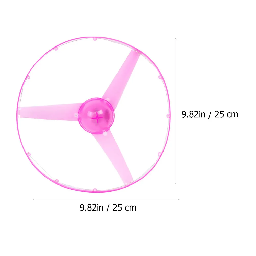 Glow-in-the-Dark Flying Disc Toy for Kids – 2pcs Light-Up Pull-String Rotating Saucer for Outdoor Fun