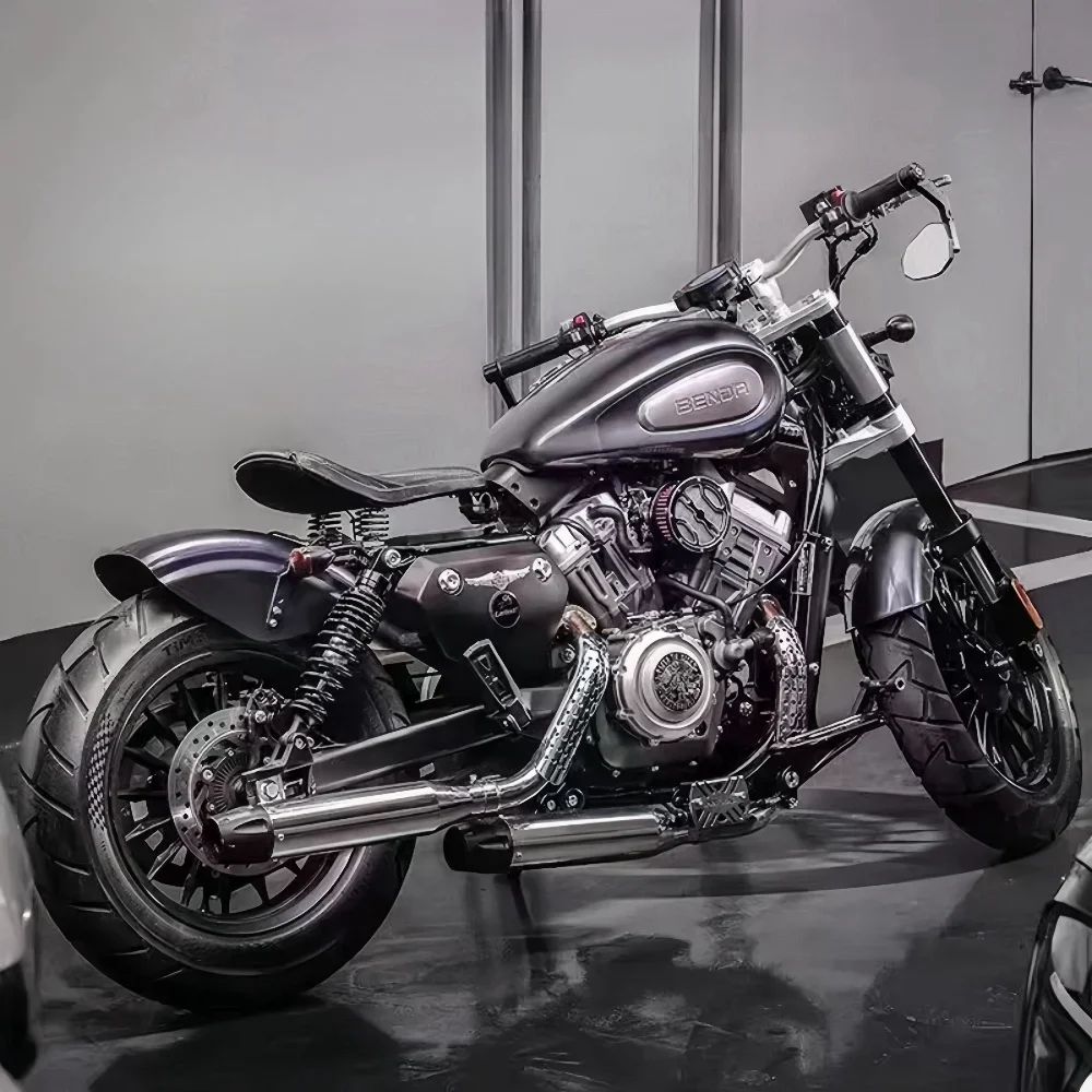 Cocok untuk Jinjila 300 Bantalan Kursi Modifikasi, Kursi Kulit Pegas Tebal Retro Batu Abu-abu, Mudguar Modifikasi Kulit Asli