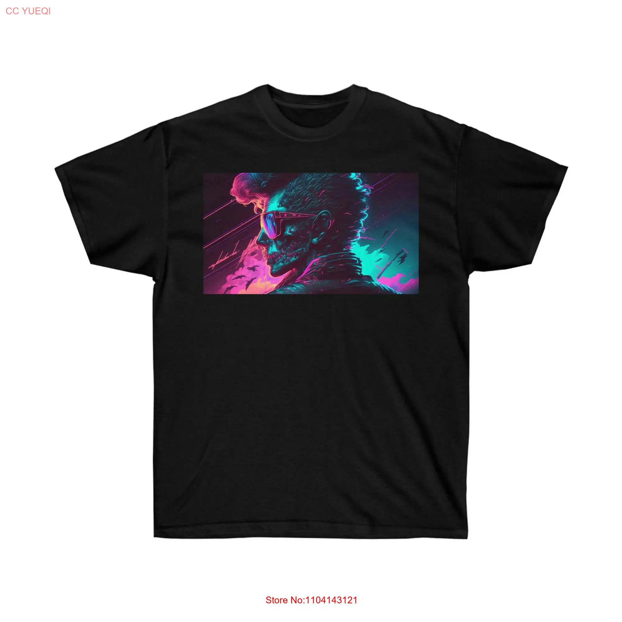 80's Synthwave Spook Ultra Cotton T Shirt long or short sleeves