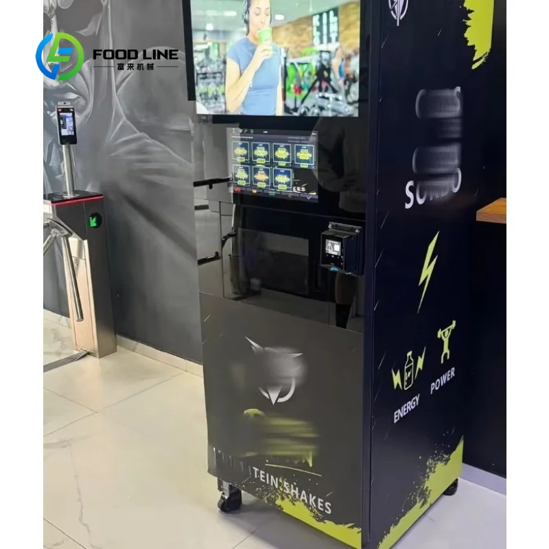 Protein Shake Vending Machine Full Automatic 24h Intelligent Protein Powder Shake Dispenser with Coin Cash Transaction