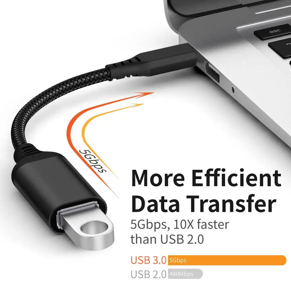 Tipo C para USB 3.0 OTG cabo de dados, macho para fêmea cabo de extensão, celular, Tablet, PC, carro