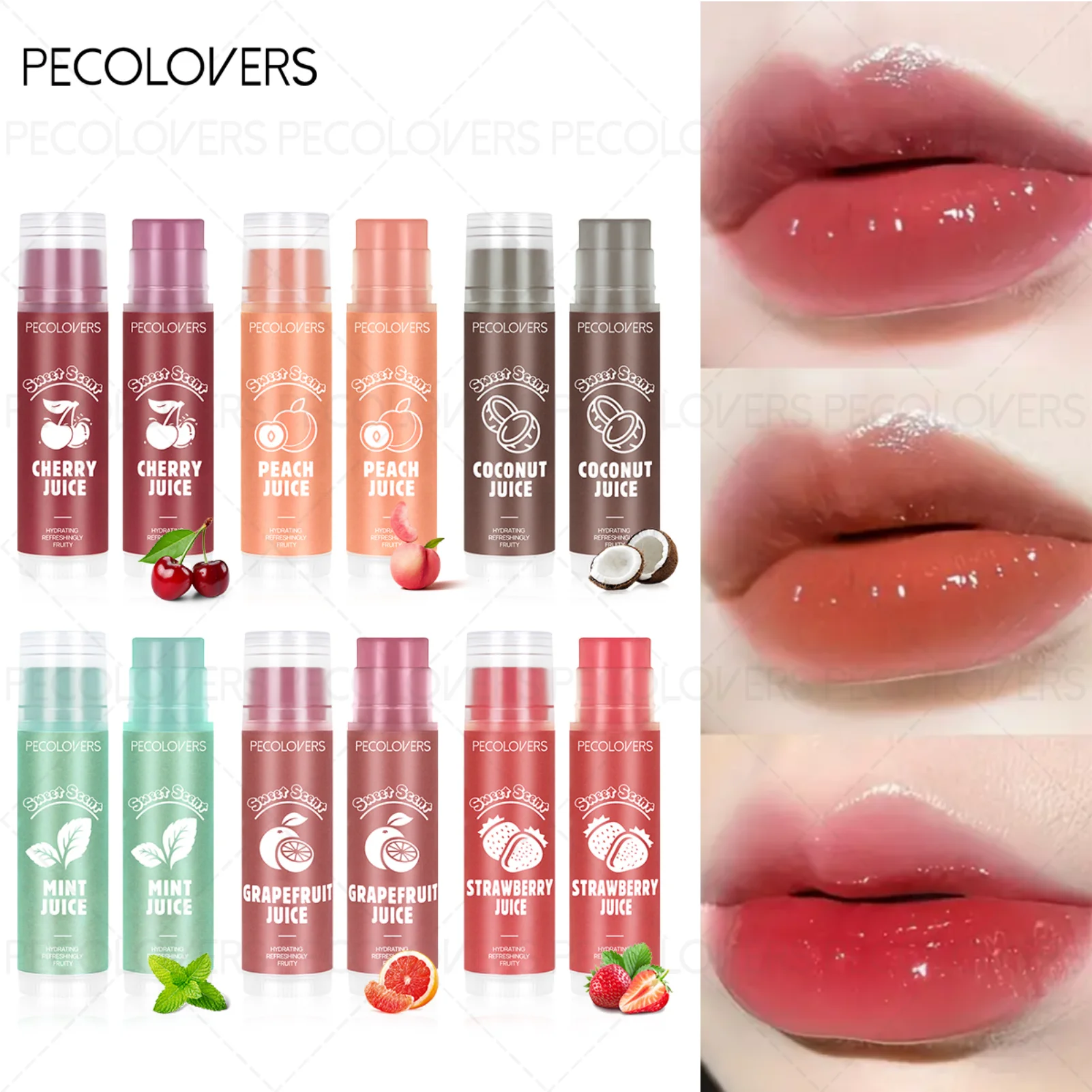 

1PC Fruity-Flavored Moisturizing Lip Balm - Long-Lasting Hydration, Enhances Natural Lip Color, Soothes Dryness