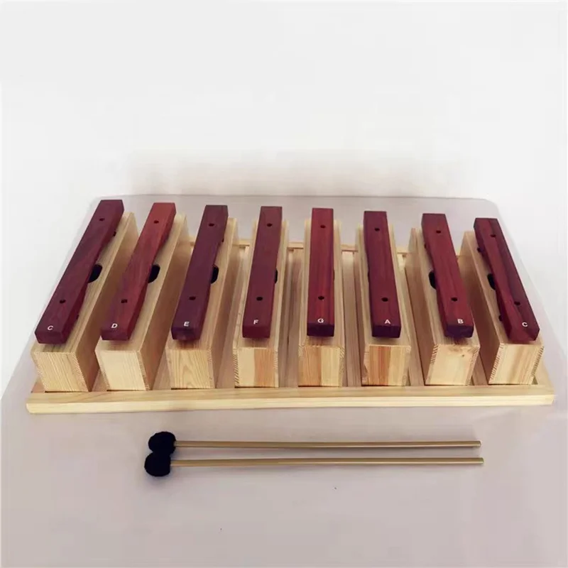Hooqu Hot Sale 8-tonige xylofoon geluid baksteen metalen percussie-instrumenten muzikaal speelgoed