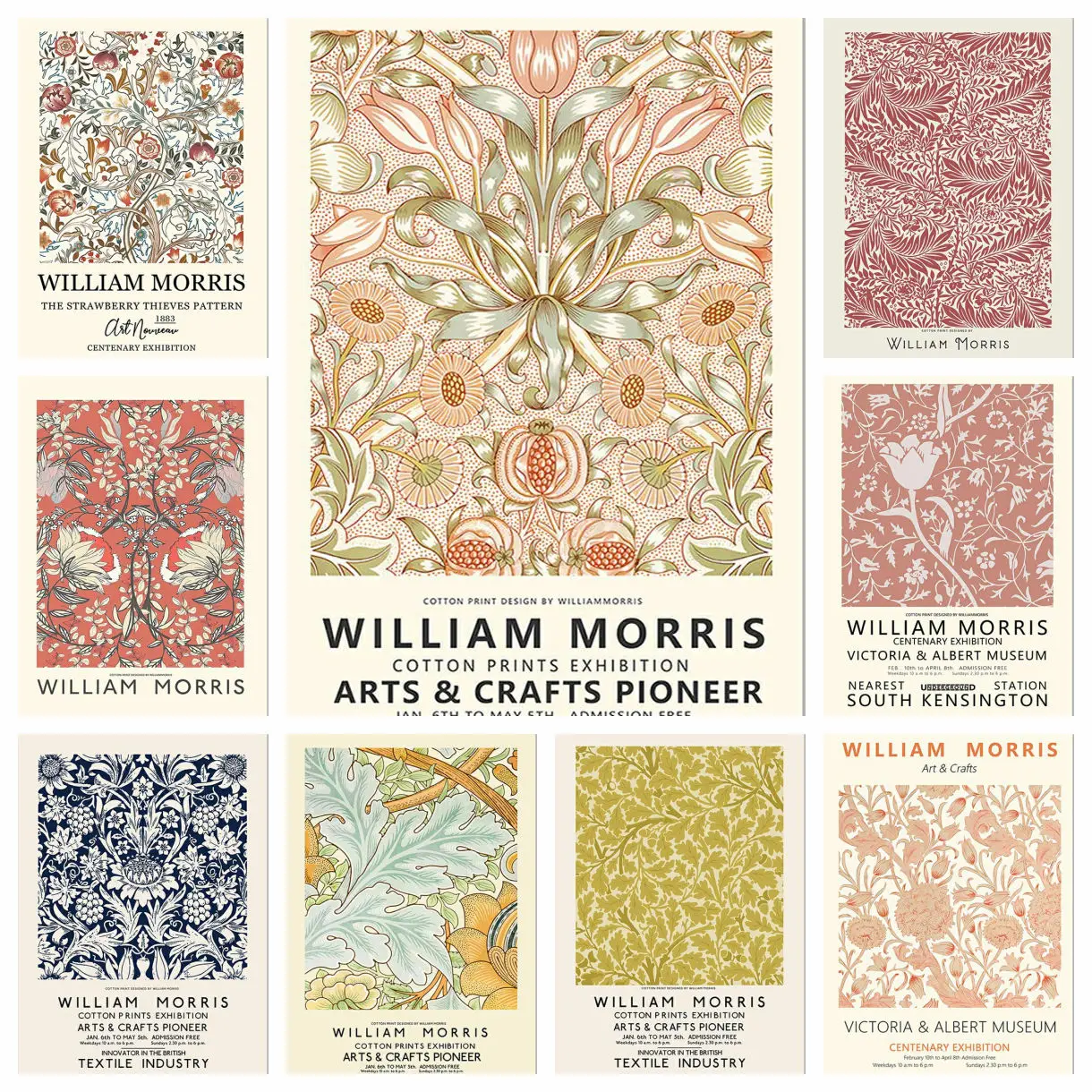 William Morris das Museum 5D-Diamantgemälde für die Wohnzimmerdekoration