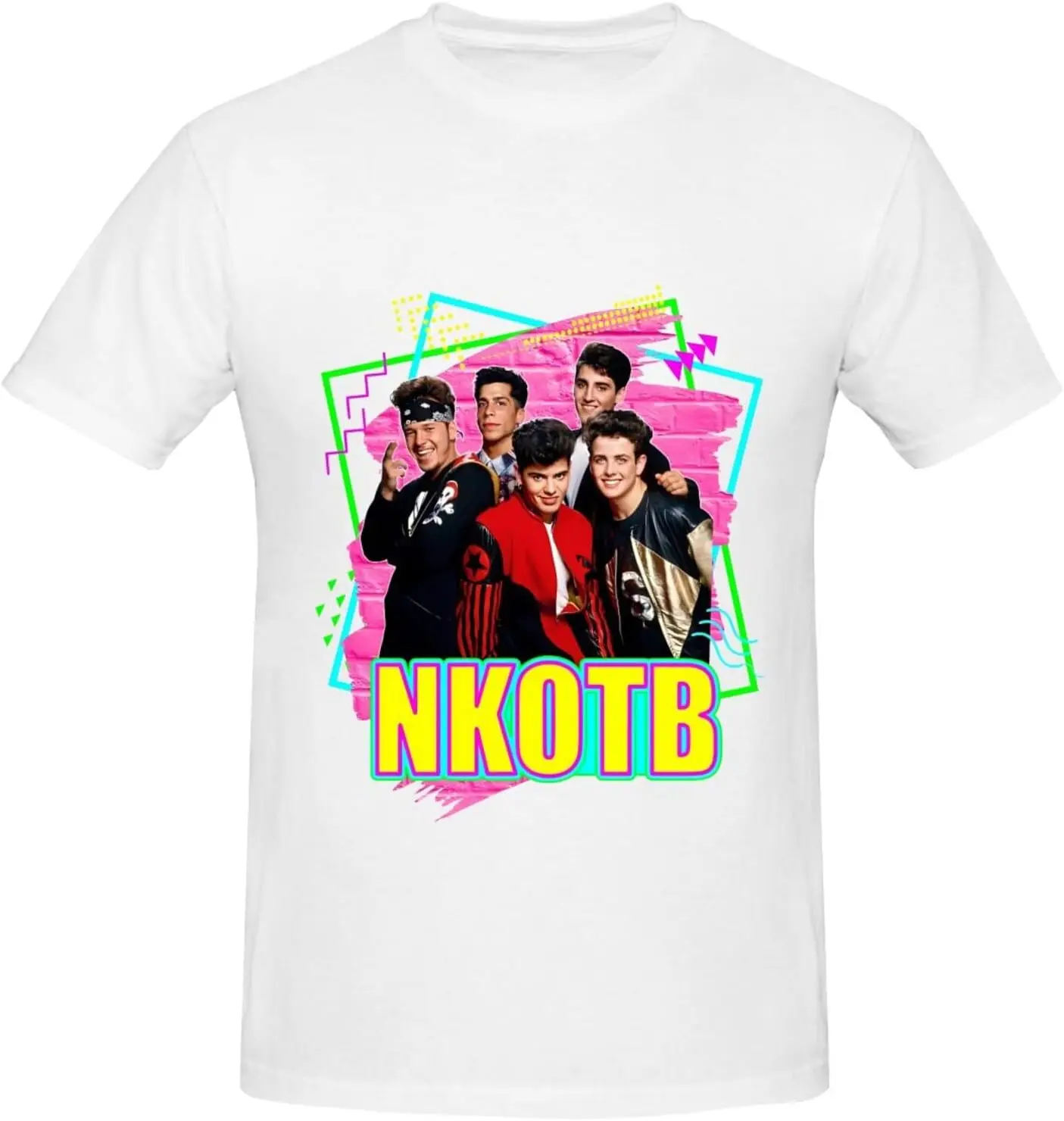 New Kids Music On The Block Men's T-Shirt Basic Short Sleeve Tee Classic Youth Memory Casual Top funny Tshirt Streetwear