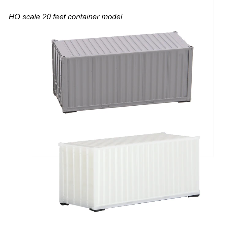 HO 1/87 Scale Miniature Container Model 20FT Shipper Container Storage Box DIY Building Railway Train Scene Accessories 1PCS - view 3