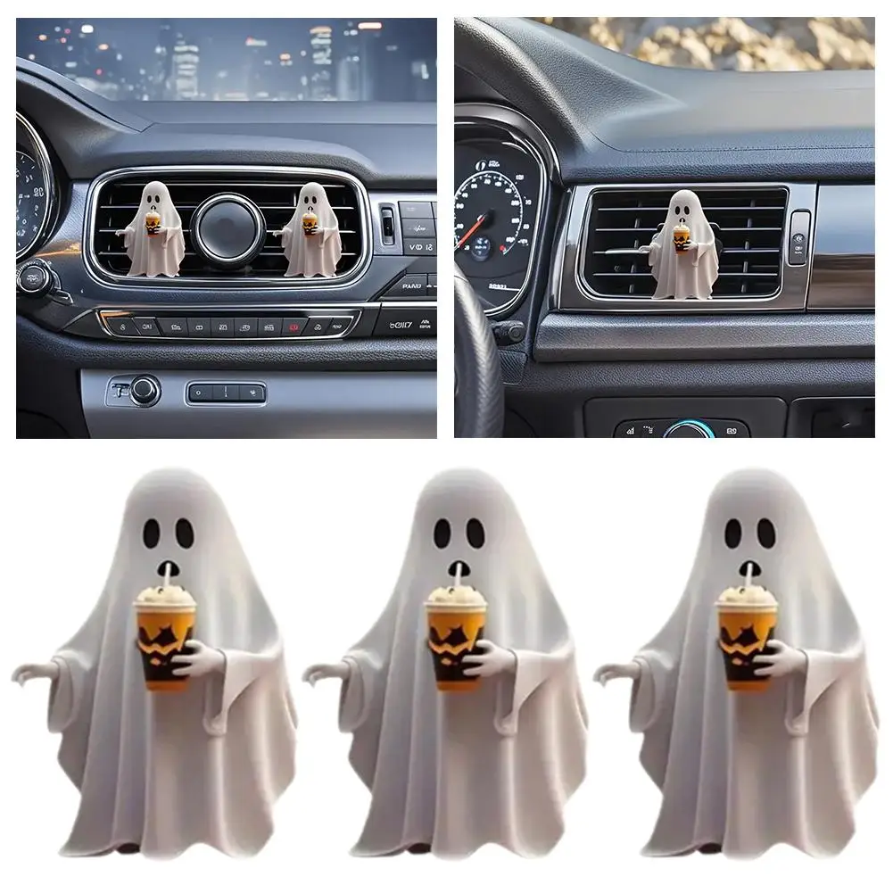 

Car Accessories Funny Holiday Decoration Gift Car Cute Figure Clip Air Accessories Cartoon Ghost Outlet Car Decoration X2S1