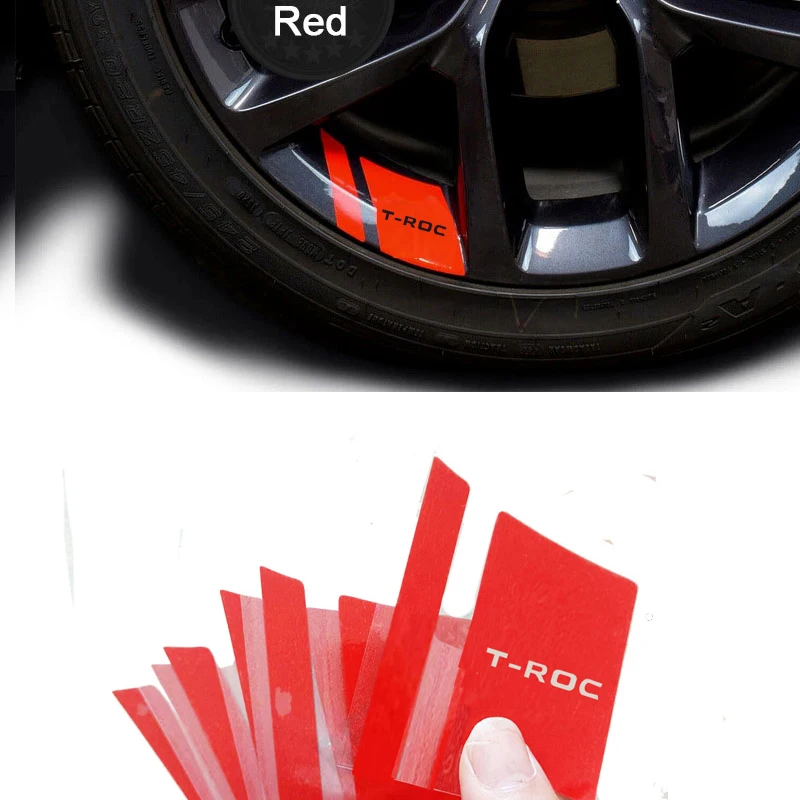 

6Pcs Car Wheel Stickers For VW Volkswagen TROC T-ROC