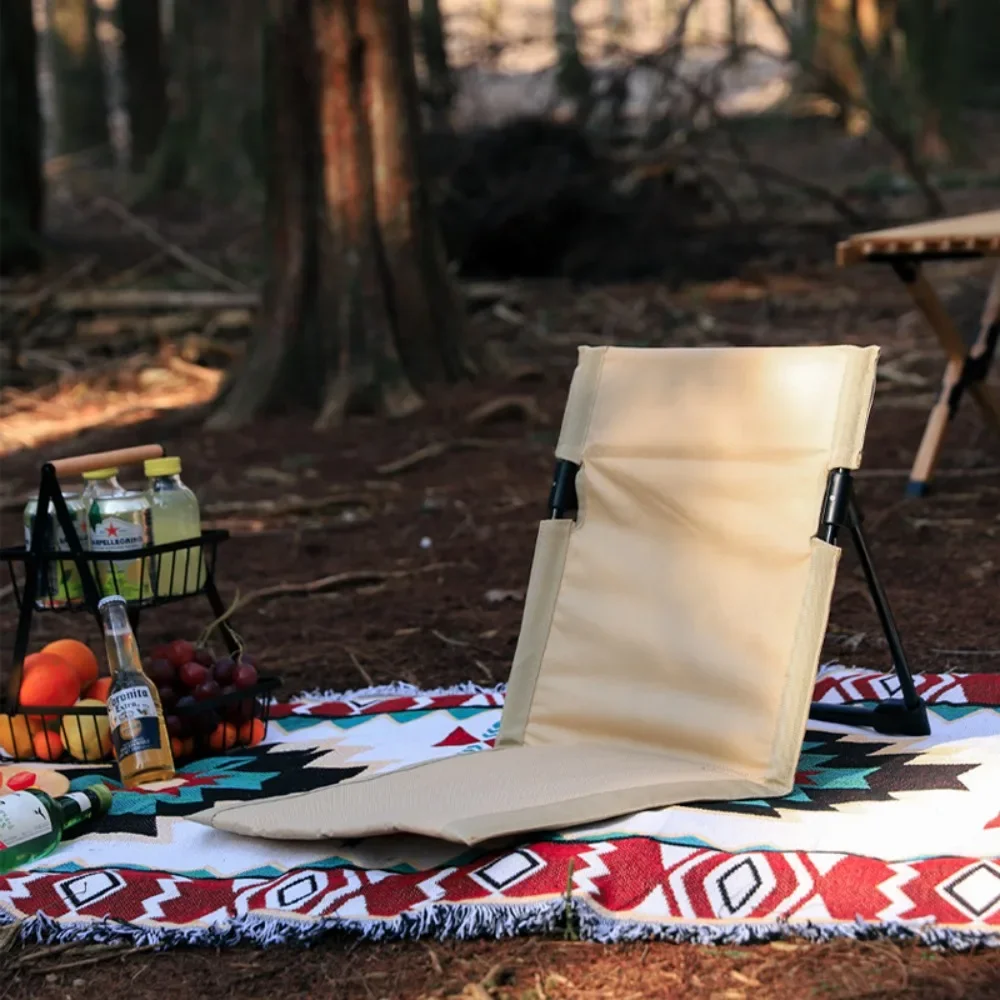 Beach Chairs Outdoor Garden Park Backrest Cushion Single Lazy Chair Foldable Camping Chair Picnic Camping Folding Back Chair image 2