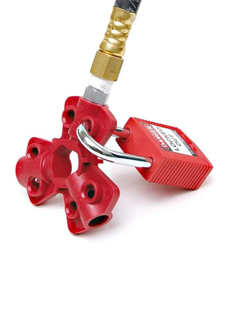 Nylon Gas Pneumatic Quick-Disconnect Lockout Isolate Power without Installing Interlock Valve for Industrial Lock out Tag out