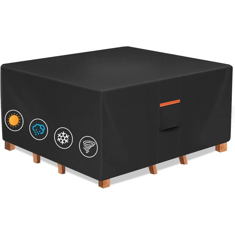 

Водонепроницаемый чехол для уличной мебели, 86 Вт x 86 л x 28 часов, сверхмощный квадратный защитный чехол для стола и стула 600D, черный