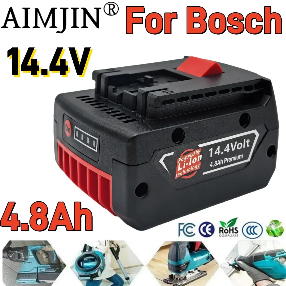 

Литий-ионная аккумуляторная батарея для дрели Bosch BAT607, BAT607G, BAT614, 14,4 В, 4800 мАч
