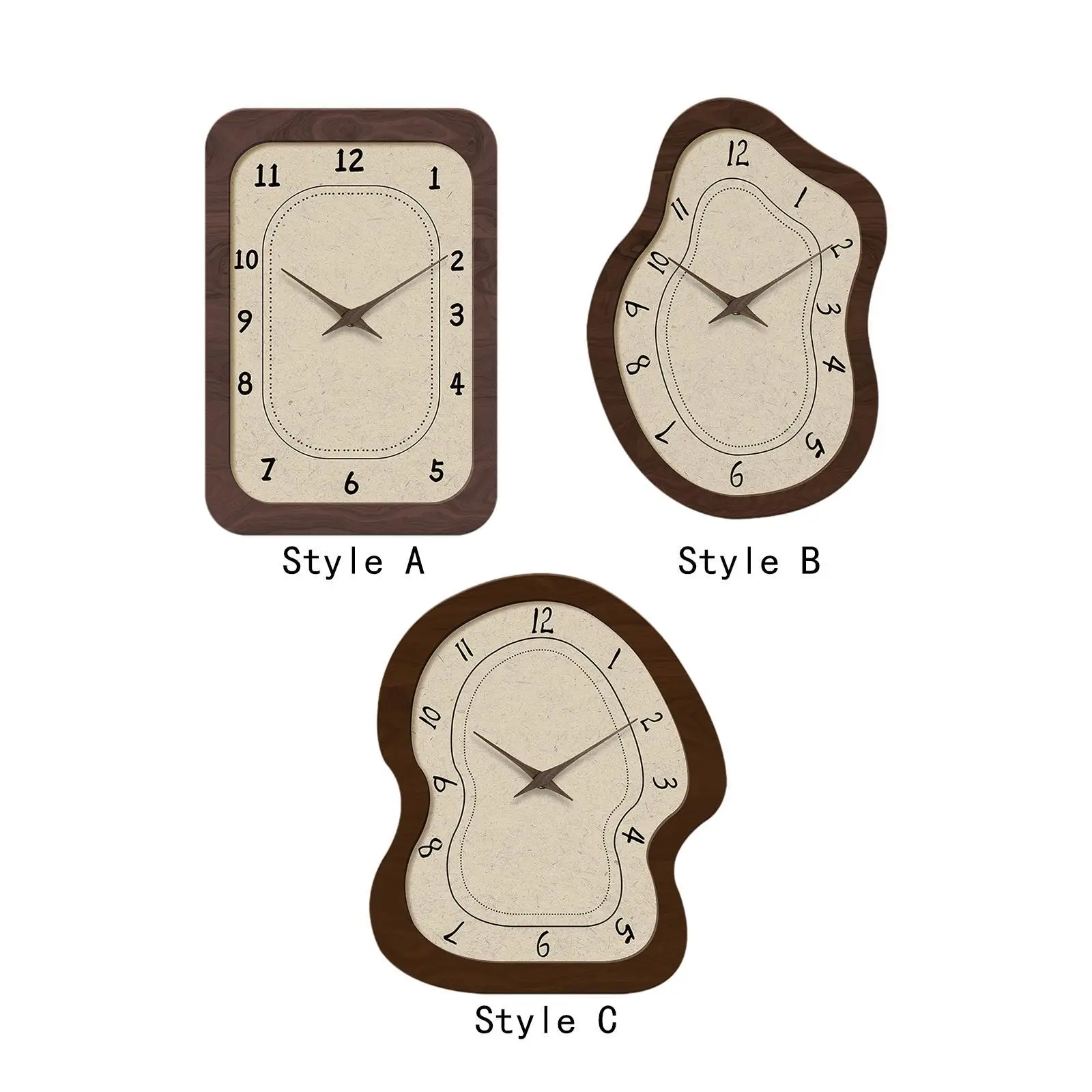 Designer Wall Clock Modern Stylish Silent Sweep MDF Ornament for Bedroom Living Room House Gift