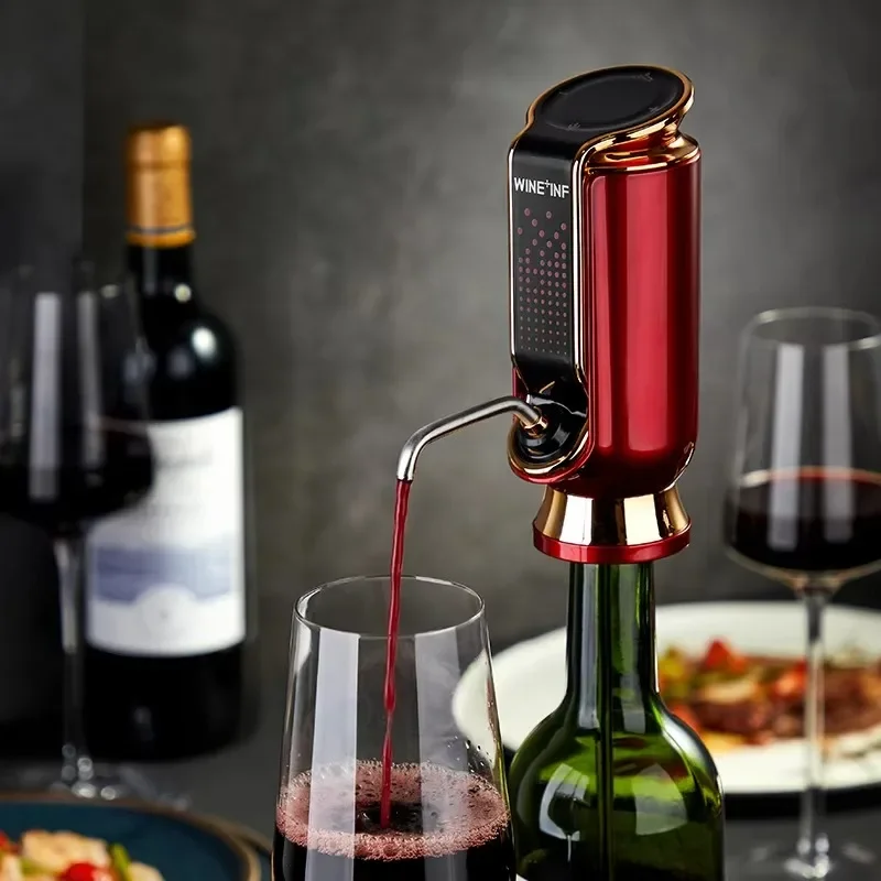 

Smart Quantitative Liquor Dispenser Pump Pourer Whisky Decanter Automatic Electric Wine Aerator with Wine Vacuum Saver