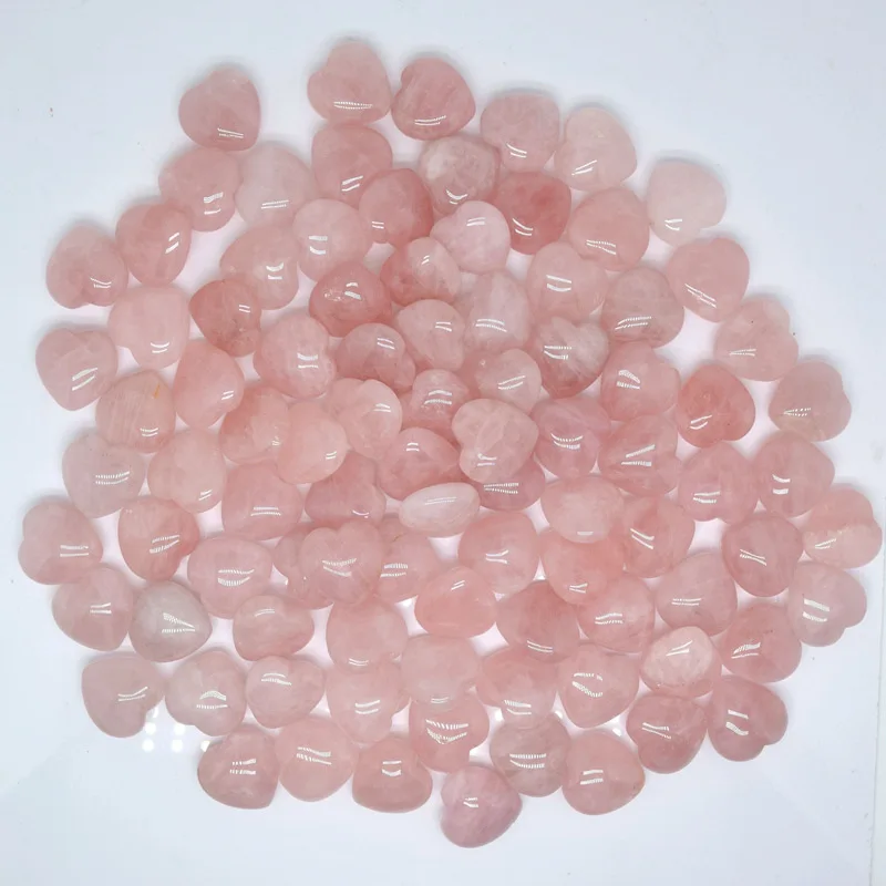 

15mm Rose Natural Quartz Heart Shape Crystal Chakra Healing Stone Gemstones Pendant Reiki Minerals Handmade Jewelry Making