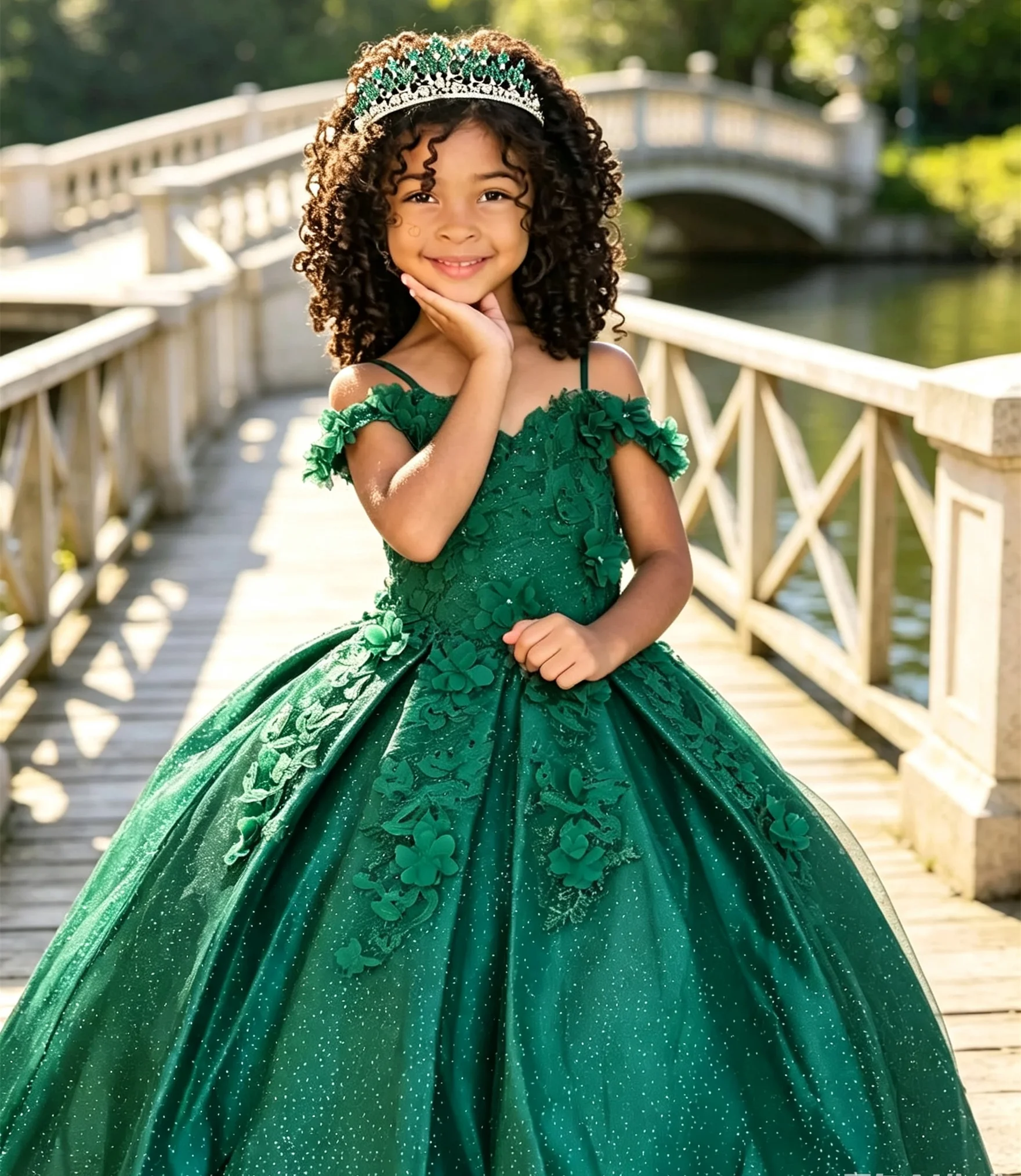 Glitter bloemenmeisjesjurken v - Birthday Sash Glitter recensie en prijs