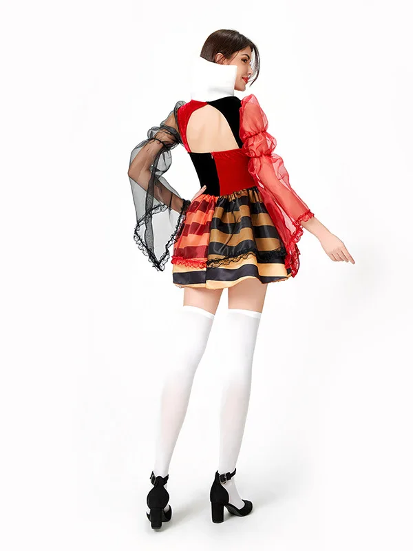 Volwassen Halloween-kostuum Rood Hart Koningin Sneeuwwitje Dr Stage Performance Jurk Fairy T Thema Dames Faionable Outfit