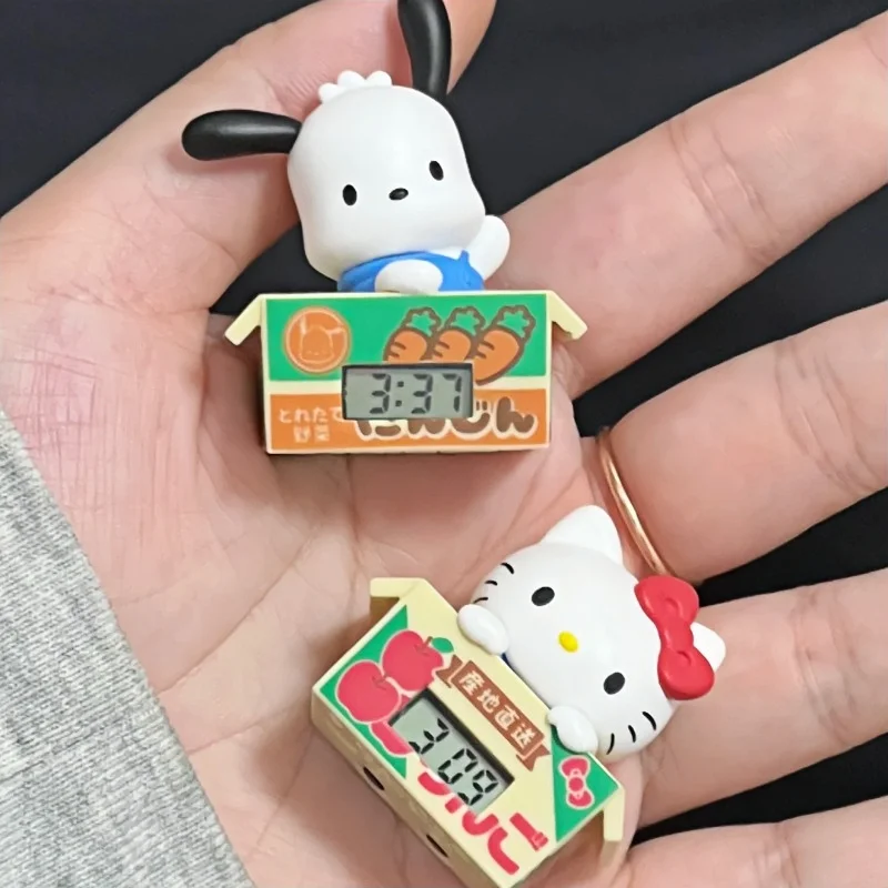 

Original Kitan Characters Sanrio Clock Series Blind Box Gacha Hello Kitty Clock Animate Figure Mystery Box Custom Gift Twist Egg