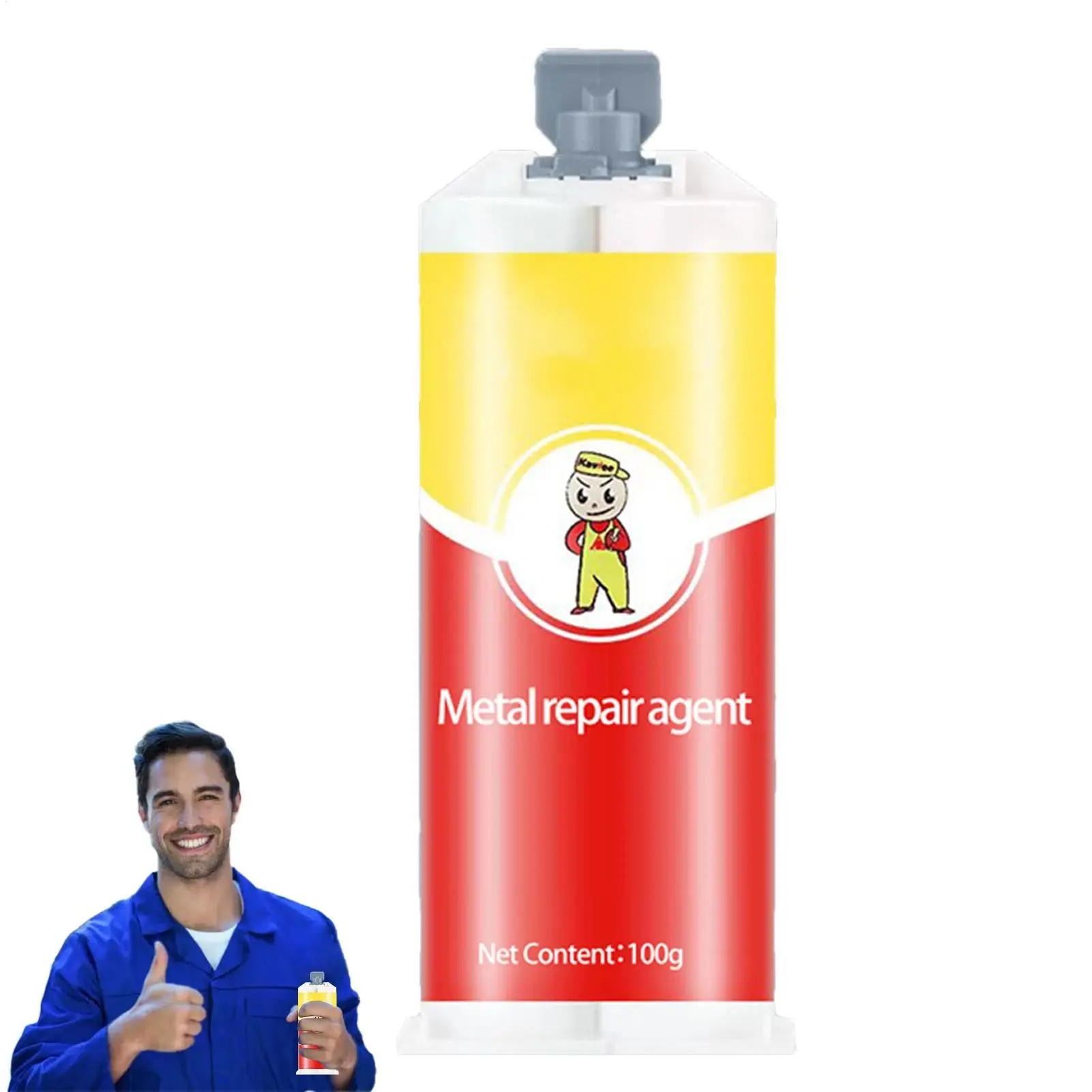95g Metal Repair Glue Cast Iron High Strength Repairing Adhesive Heat Resistance Repair Adhesive Agent Tool Casting AB Glue