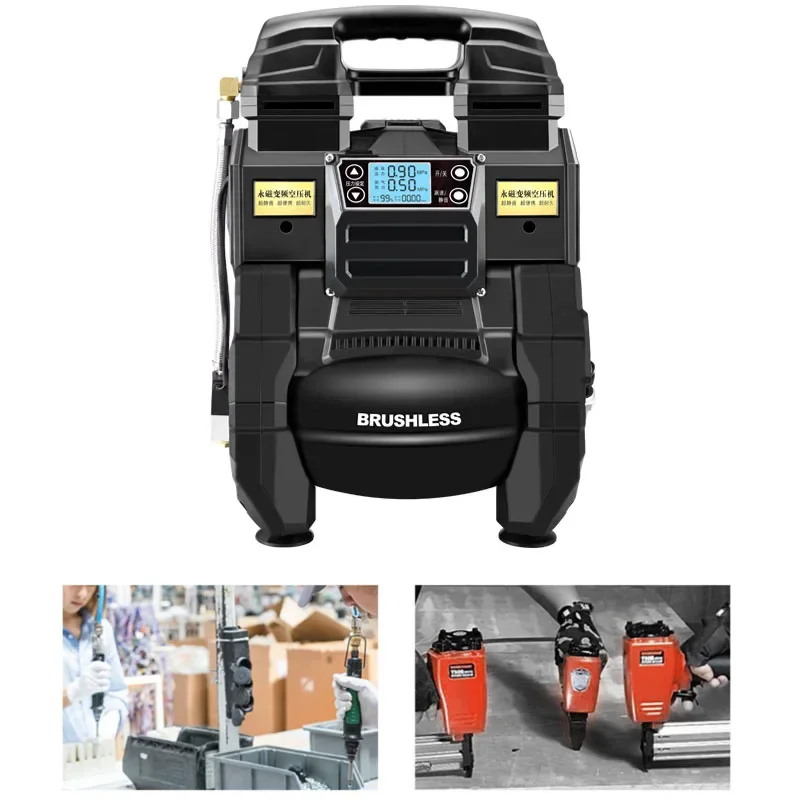 

Iron to lithium electric air compressor wireless charging portable small silent high-pressure high-power dual-purpose air pump