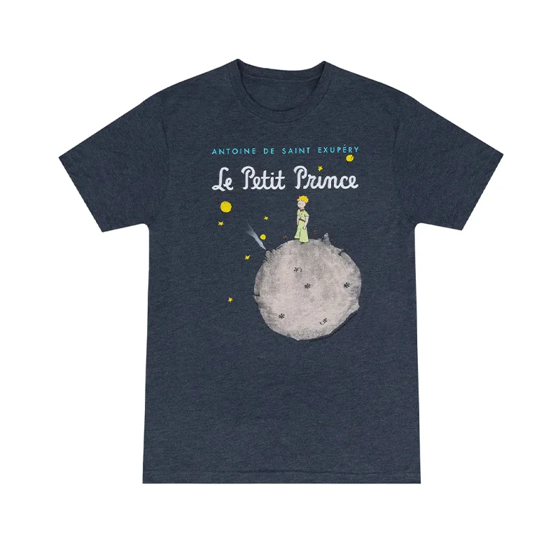 

the Little Prince Literary Series ort Sve T-irt American Casual Direct Spray Artistic Cotton Youth Summer Faion
