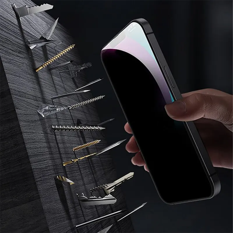 4 piezas Protector de pantalla de privacidad para iPhone 14 Pro Max 16 Pro, vidrio antiespía para iPhone 13 15 12 11 Pro Max 13 Mini, cristal templado 5