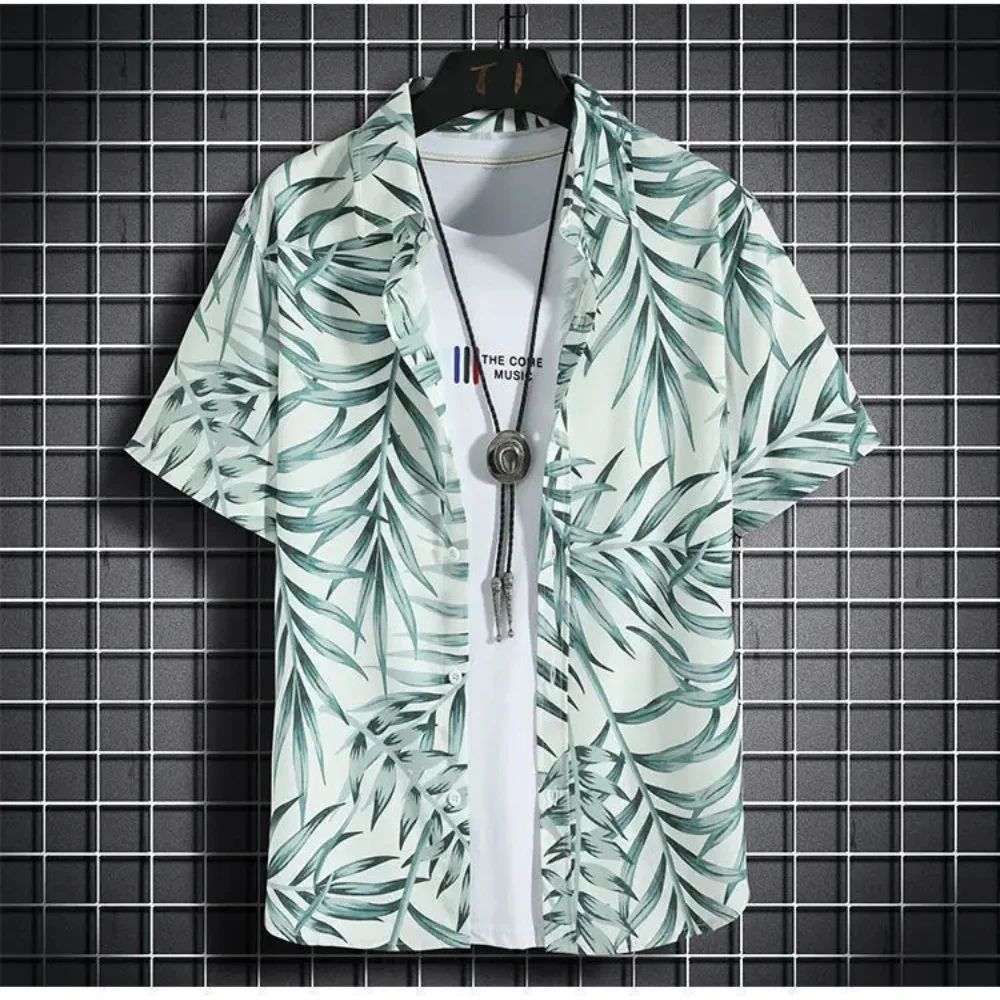 Solid Men'S Shirt Summer Color Gradient Lapel Shirts For Men Colorful Simple 3d Print Basic Men'S Shirt Tops Casual Short Sleeve