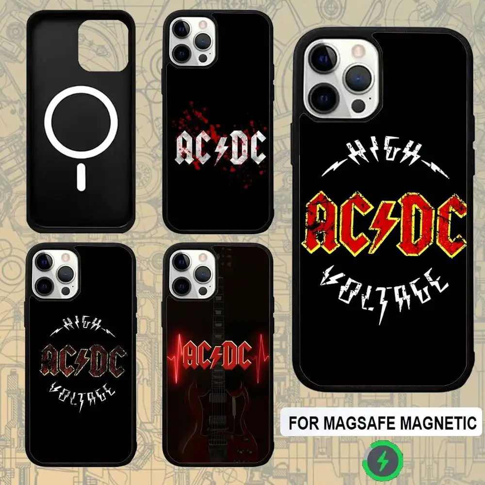 

Music AC-DC Cool Band Phone Case For IPhone 17,16,15,Pro,Max,Air,14,Plus,13,12,11 Magesafe Wireless Charge Cover