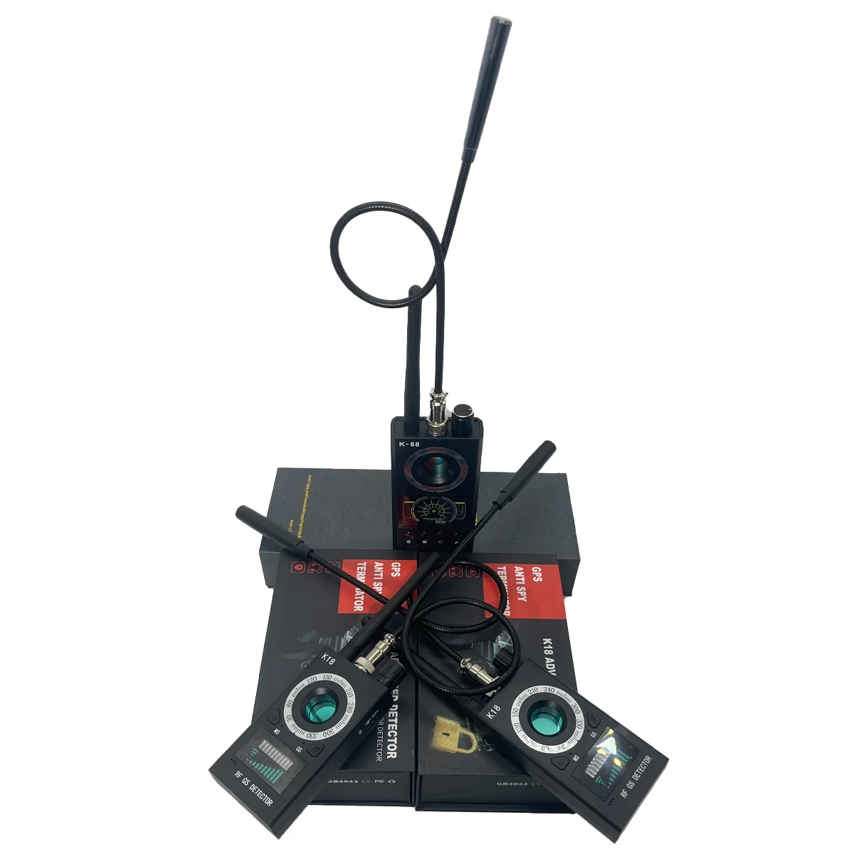 

K-68 Multi-Function Bug Detector – Locate GSM Signal, Magnetic GPS Tracker, Mini Camera with AI Smart Detection Technology