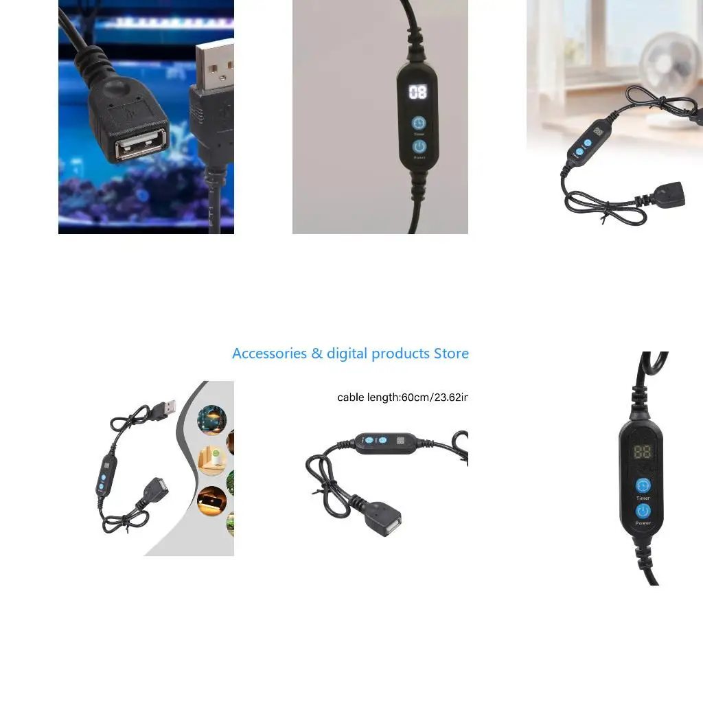 77JD 1-12H Hourly Programmable USB Cable For Fan Speed Control Electronic Equipment