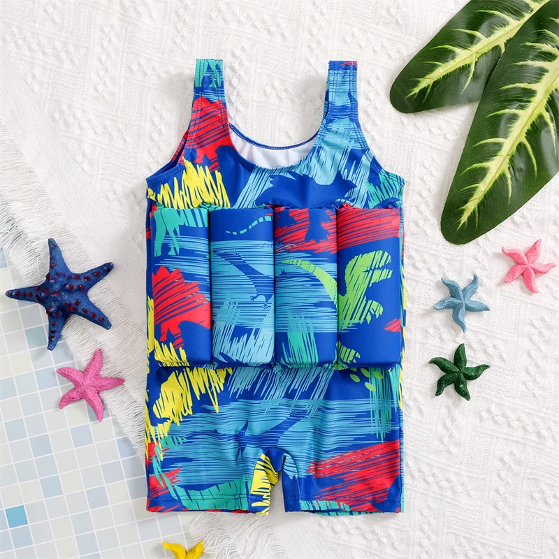 Baby Boys Buoyancy Swimsuit Kids Summer Pool Clothing 2024 New Children Vests Swimwear Infant Floating Rash Guards Beachwear