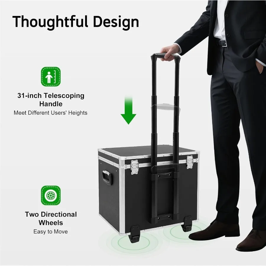 Locking Mobile Business Case, Fireproof File Cabinets for Document Safety, File Organizer Storage Box, Fireproof Document Box w