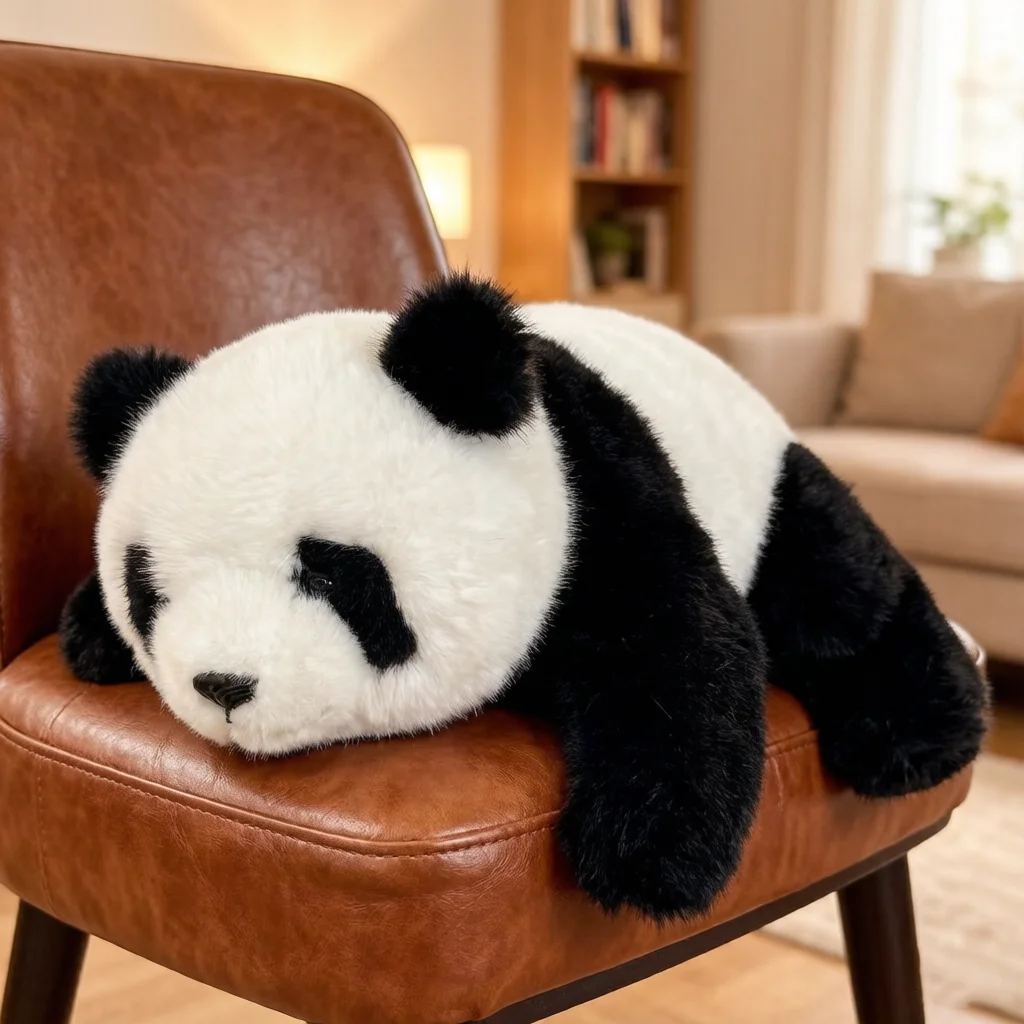30cm Cute Panda Plush Toy Realistic Weighted Stuffed Animal Panda Soft Doll Hugging Companion Toy Child Birthday Christmas
