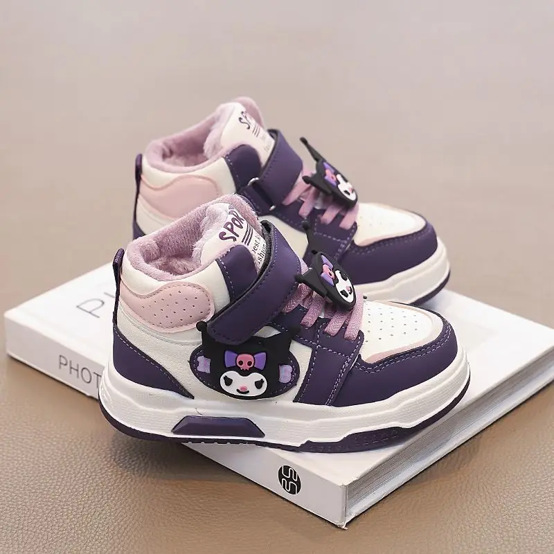 

Kawaii Kuromi Sanrio Students Cute Cartoon Comfortable Warm Sports Shoe Children Anti Slip Running Shoes Birthday Gifts for Kids