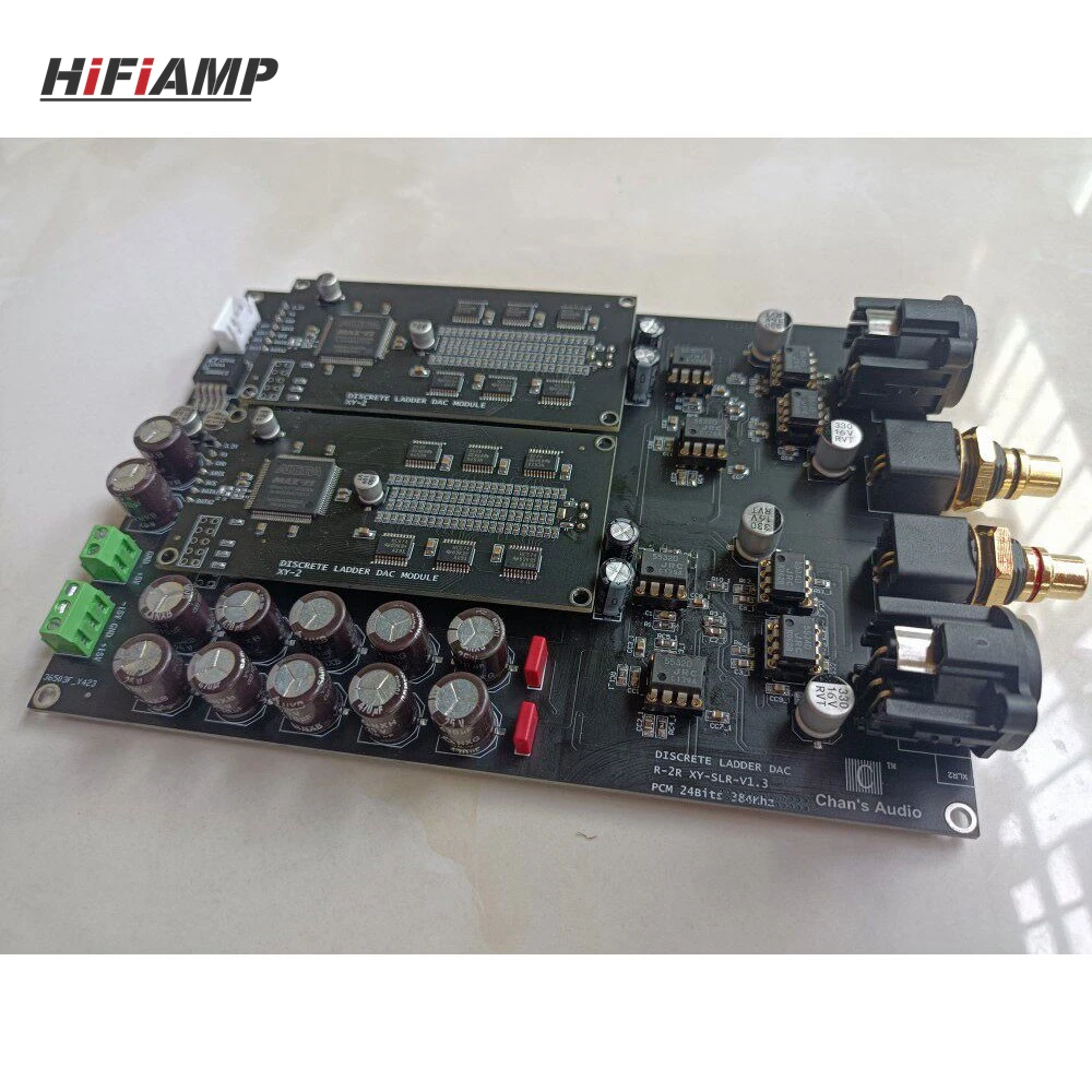 

HiFiAMP Complementary Type Audio Decoder Board Discrete Ladder DAC Module R2R Decoding Support for PCM 24Bit 384kHz