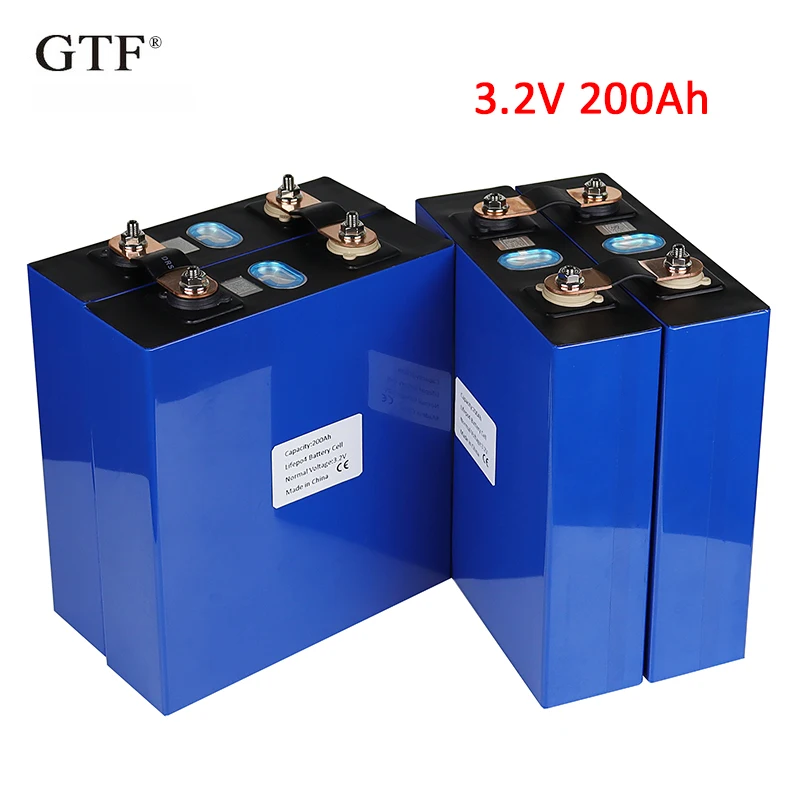 

Hot Sale Lifepo4 3.2V 200AH Solar Battery Deep Cycle Lithium Iron Phosphate Battery Suitable For Electric Power Systems EV RV