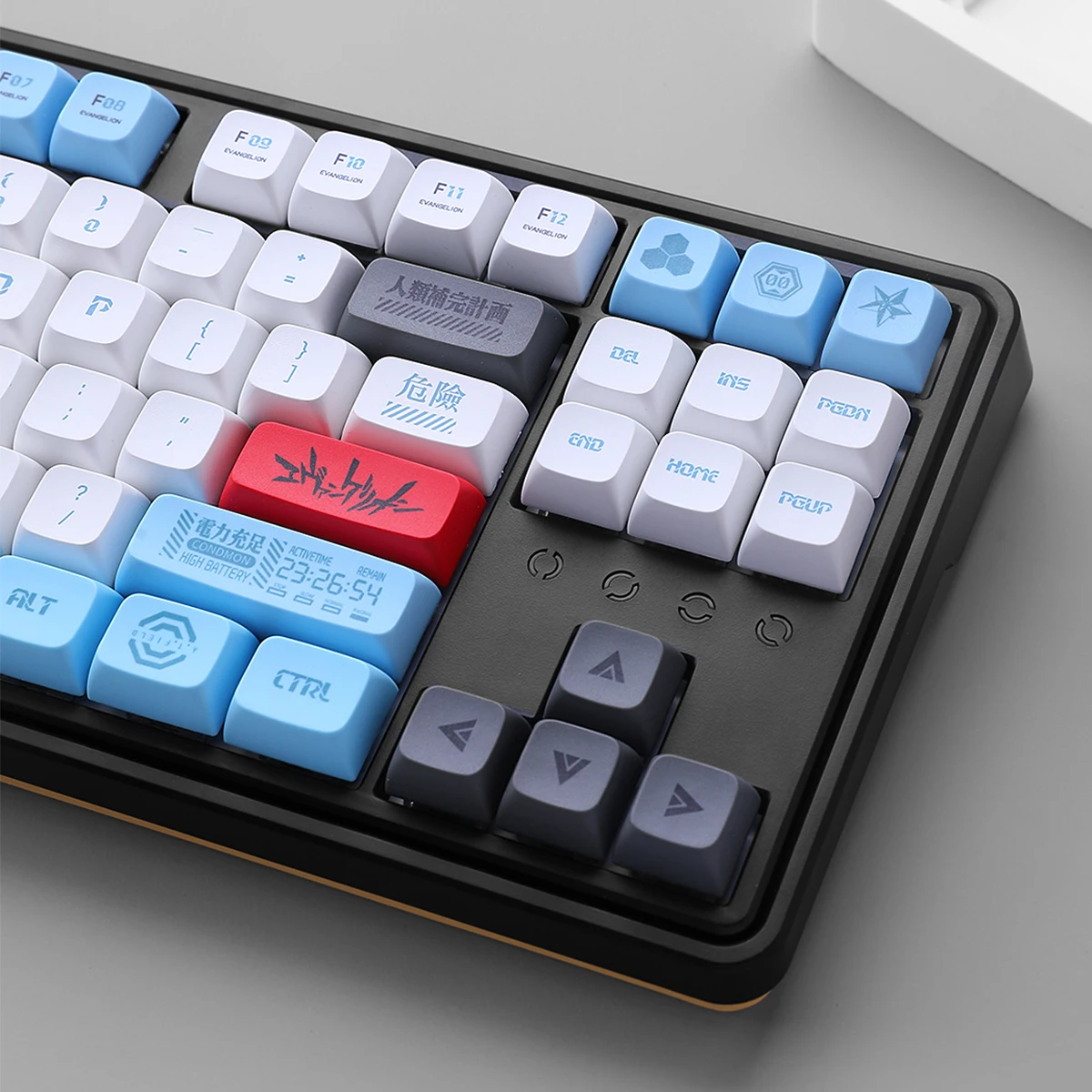 EVA 00 01 02 08 Keycaps XDA PBT 134 Big Set ISO Layout Key Caps Dye-Sub Process For Mechanical Keyboard Hi75 Wooting A75 Switch