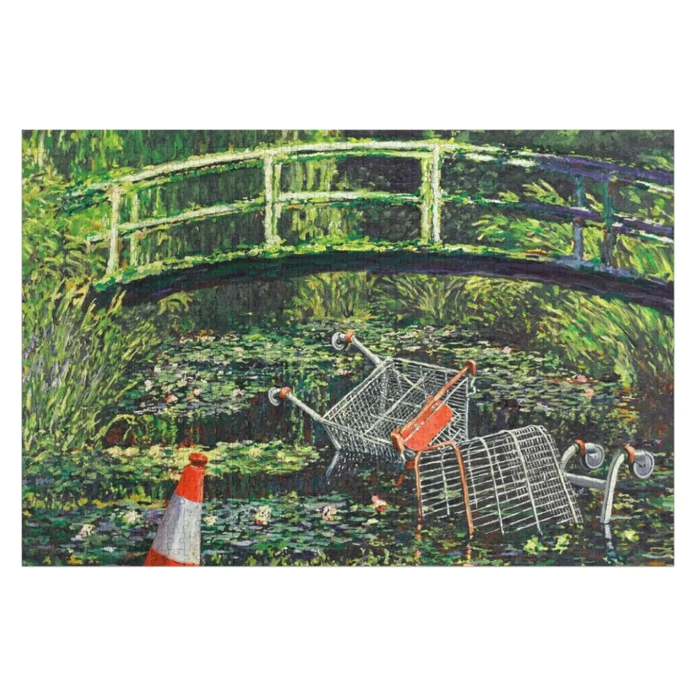 

Banksy - Show Me The Monet Urban Art Parody Jigsaw Puzzle Customizeds For Kids Custom Wood Woods For Adults Puzzle