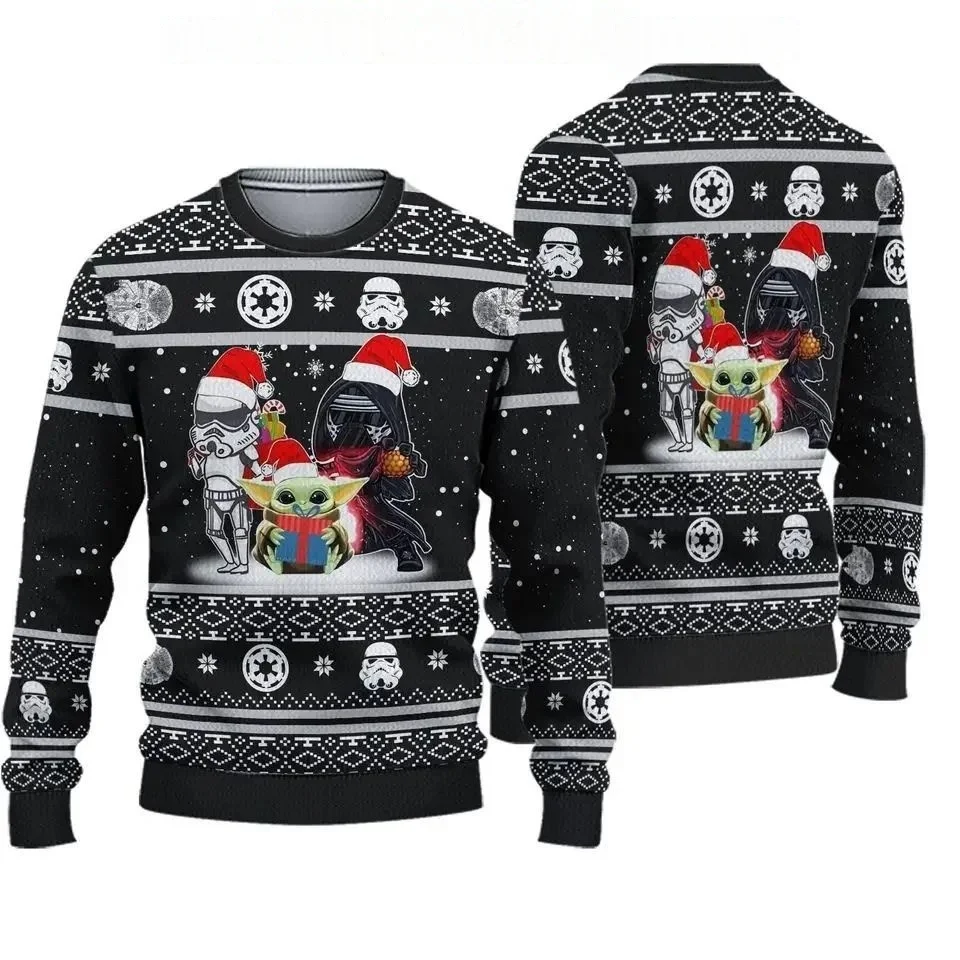 

Рождественский уродливый свитер Disney Star Wars, мужской и женский 3d уродливый свитер Дарт Вейдер, уродливый рождественский свитер, аниме, рождественский свитер, топы