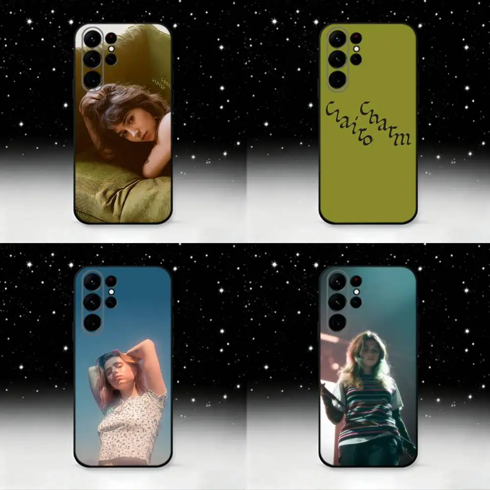 حافظة هاتف Clairo مثيرة لبعض الشخص لهاتف سامسونج S25، S24 Ultra، S20، S30 plus، S22 plus، S23، S30 Ultra 5G غلاف أسود من السيليكون #1